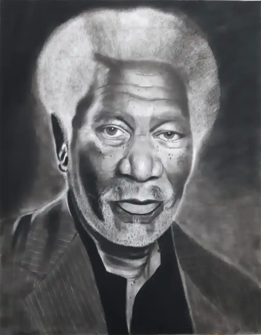 Timeless Wisdom, Charcoal, Realistic, Home decor, Wall decor, Artwork, Handpainted, Art, Painting, VistaPallette